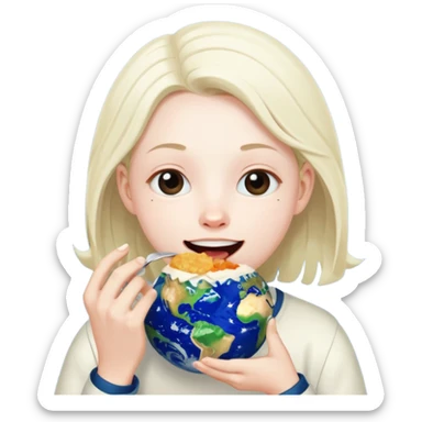 CaseOh the streamer eating the entire planet Earth, expressive and playful sticker