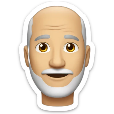 Man aged 40. Short shaved hair and short gray beard sticker