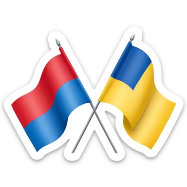 poland ukraine flag sticker