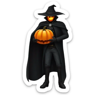 Headless horseman holding a pumpkin sticker