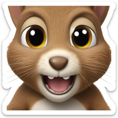 A selfie of a squirrel sticker