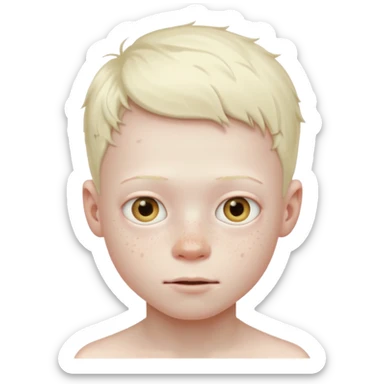 albino boy  sticker