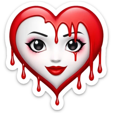 Harley Quinn heart sticker