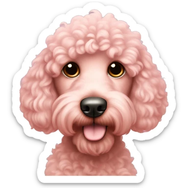 Baby Pink spoodle with poodle nose sticker
