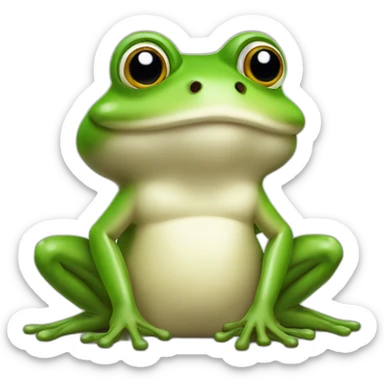 Grenouille avec un champignon sur la tête sticker