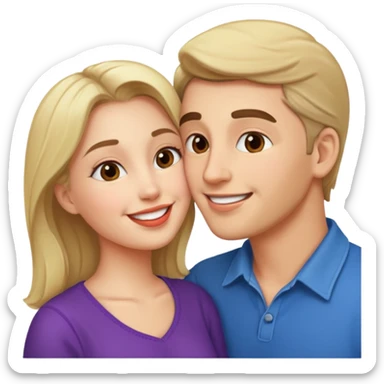 a kissing couple sticker