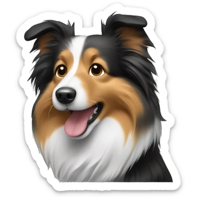 Mini sheltie dog sticker