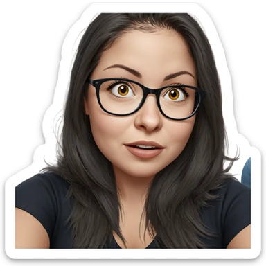 realistic portrait of a girl sticker