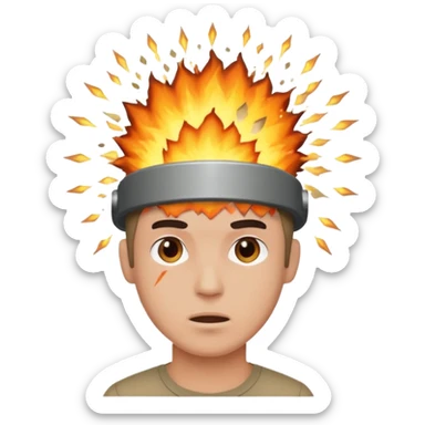 Через со взрывом на голове sticker