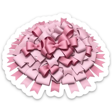 super pale pink bow confetti but the paper confetti are the pale pink bows sticker