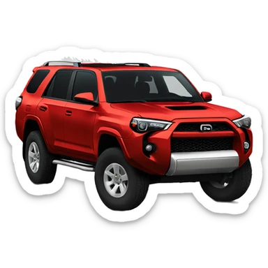 A 4Runner with a christmas tree on the roof.  sticker