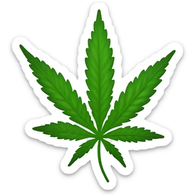 Cannabis leaf sticker