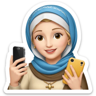 emoji della madonna che si scatta un selfie 
 sticker