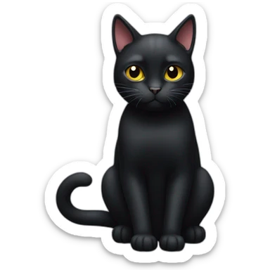 black cat shows dislike sticker
