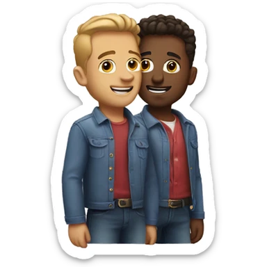 2 gay dudes sticker
