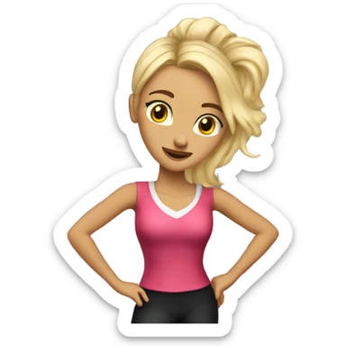 Dancing teacher women blonde  sticker
