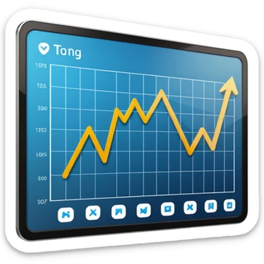 Mach mir einen trading chart auf einem bild schirm# sticker