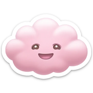 pink pastel cloud sticker