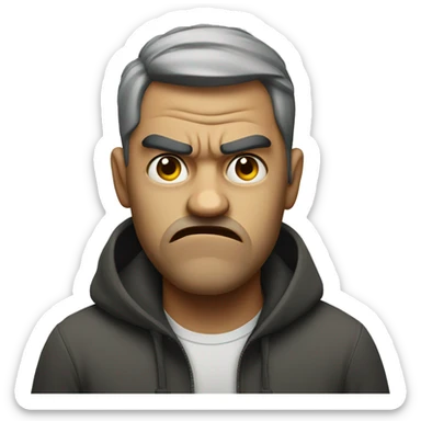 Pissed off person sticker