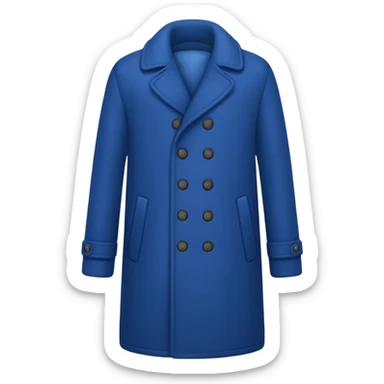 blue winter coat sticker