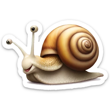 a snail that expresses love sticker
