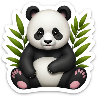 Panda in a zoo sticker