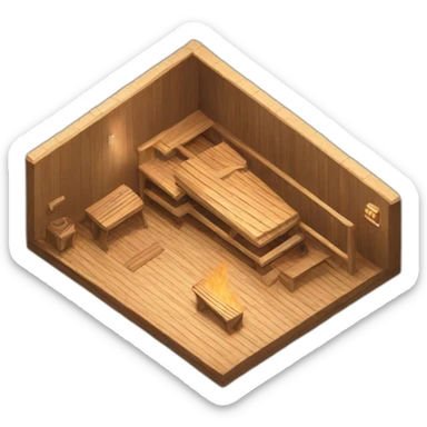 sauna isometric  sticker