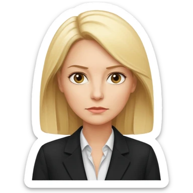 serious blond business woman in her forties sticker