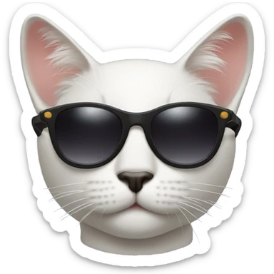 Cat with sunglasses sticker