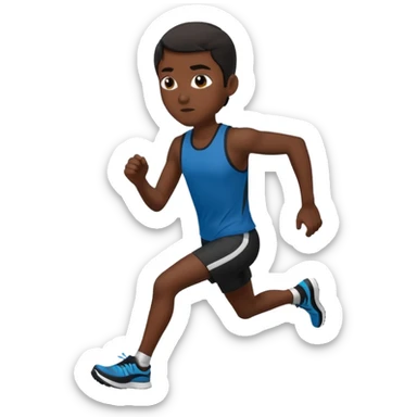 make a short latino runner in black outfit sticker
