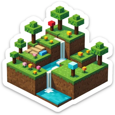 Minecraft but in minecraft sticker