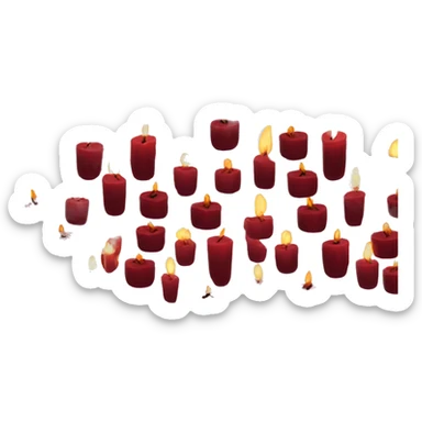 Two dark red candles sticker