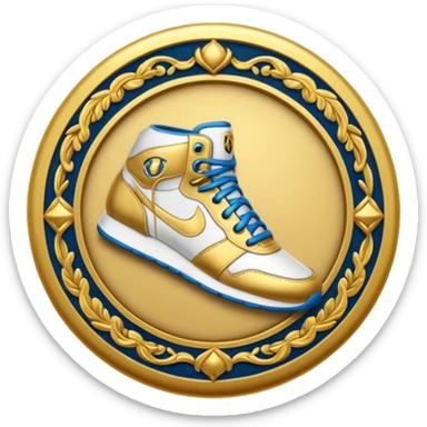 circular achievement style badge for Renaissance Sneakerhead sticker