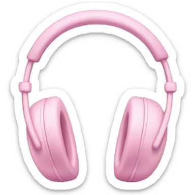 light pink headphones  sticker