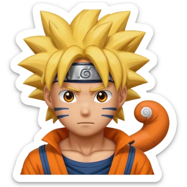 fais goku avec un melange de naruto et de 2 pkemon de ton choi aussi  sticker