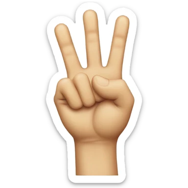 Middle finger with ring sticker