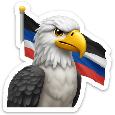 Adler vor einer Deutschland Flagge sticker