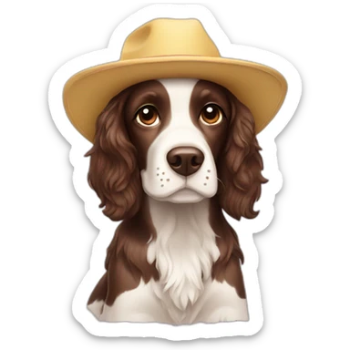 spring spaniel with hat sticker