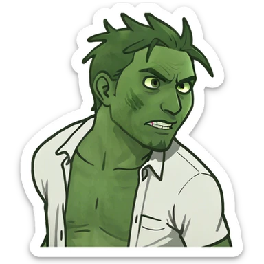 A man’s back with scratches on it  sticker