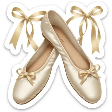 Full Ivory ballet shoes sticker