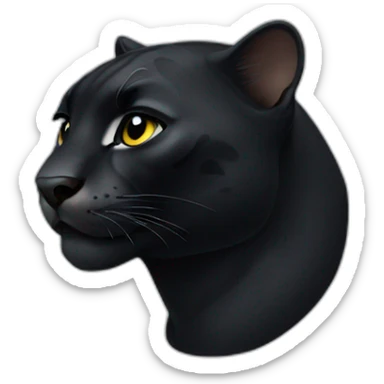 Black panthère sticker