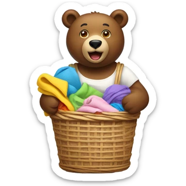 Laundry bear sticker
