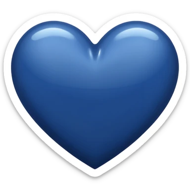 Navy blue heart sticker