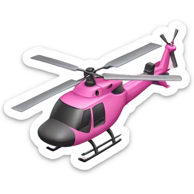 Pink helicopter  sticker