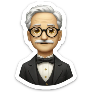 Leon Blum with his round glasses with wire sticker