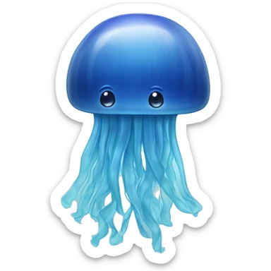 blue jellyfish sticker