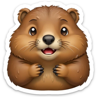 Crying Groundhog  sticker