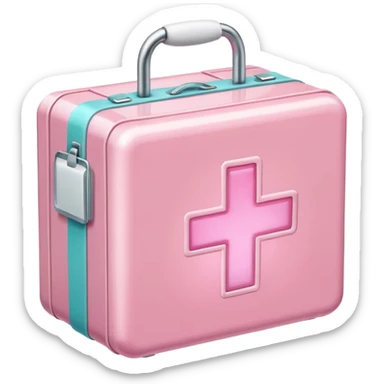 Pastel Pink medical box glow sticker