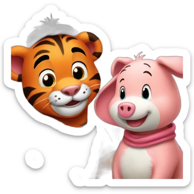 Tigger and Piglet sticker