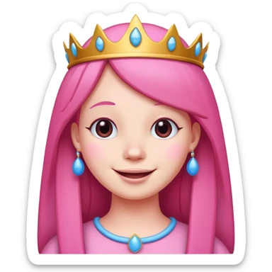 happy earringed princess bubblegum sticker